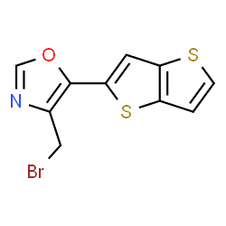 ChemSpider 2D Image | 4-(Bromomethyl)-5-(thieno[3,2-b]thiophen-2-yl)-1,3-oxazole | C10H6BrNOS2