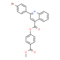 ChemSpider 2D Image | 4-(Methoxycarbonyl)phenyl 2-(4-bromophenyl)-4-quinolinecarboxylate | C24H16BrNO4