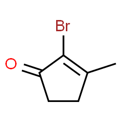 ChemSpider 2D Image | 2-Bromo-3-methyl-2-cyclopenten-1-one | C6H7BrO