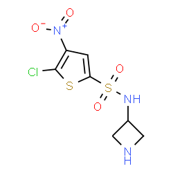 ChemSpider 2D Image | N-(3-Azetidinyl)-5-chloro-4-nitro-2-thiophenesulfonamide | C7H8ClN3O4S2