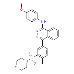 ChemSpider 2D Image | N-(4-Methoxyphenyl)-4-[4-methyl-3-(4-morpholinylsulfonyl)phenyl]-1-phthalazinamine | C26H26N4O4S