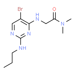 ChemSpider 2D Image | N~2~-[5-Bromo-2-(propylamino)-4-pyrimidinyl]-N,N-dimethylglycinamide | C11H18BrN5O