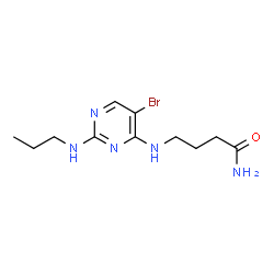 ChemSpider 2D Image | 4-{[5-Bromo-2-(propylamino)-4-pyrimidinyl]amino}butanamide | C11H18BrN5O