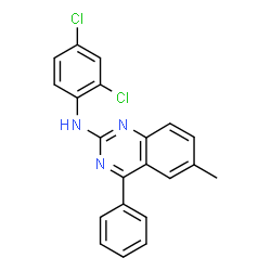 ChemSpider 2D Image | N-(2,4-Dichlorophenyl)-6-methyl-4-phenyl-2-quinazolinamine | C21H15Cl2N3