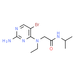 ChemSpider 2D Image | N~2~-(2-Amino-5-bromo-4-pyrimidinyl)-N~2~-ethyl-N-isopropylglycinamide | C11H18BrN5O
