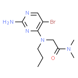 ChemSpider 2D Image | N~2~-(2-Amino-5-bromo-4-pyrimidinyl)-N,N-dimethyl-N~2~-propylglycinamide | C11H18BrN5O
