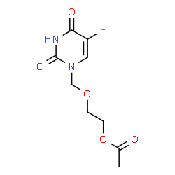 ChemSpider 2D Image | 2-[(5-Fluoro-2,4-dioxo-3,4-dihydro-1(2H)-pyrimidinyl)methoxy]ethyl acetate | C9H11FN2O5