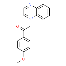 ChemSpider 2D Image | 1-[2-(4-Methoxyphenyl)-2-oxoethyl]quinoxalin-1-ium | C17H15N2O2