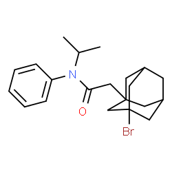 ChemSpider 2D Image | 2-(3-Bromoadamantan-1-yl)-N-isopropyl-N-phenylacetamide | C21H28BrNO