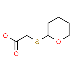 ChemSpider 2D Image | (Tetrahydro-2H-pyran-2-ylsulfanyl)acetate | C7H11O3S