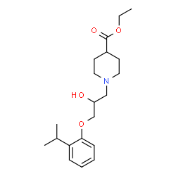 ChemSpider 2D Image | Ethyl 1-[2-hydroxy-3-(2-isopropylphenoxy)propyl]-4-piperidinecarboxylate | C20H31NO4