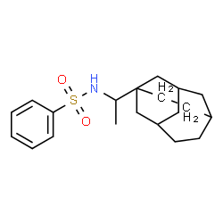 ChemSpider 2D Image | N-[1-(Tricyclo[4.4.1.1~3,9~]dodec-3-yl)ethyl]benzenesulfonamide | C20H29NO2S