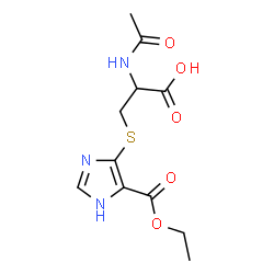 ChemSpider 2D Image | N-Acetyl-S-[5-(ethoxycarbonyl)-1H-imidazol-4-yl]cysteine | C11H15N3O5S