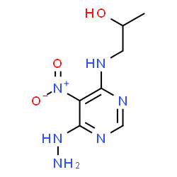 ChemSpider 2D Image | 1-[(6-Hydrazino-5-nitro-4-pyrimidinyl)amino]-2-propanol | C7H12N6O3
