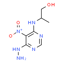 ChemSpider 2D Image | 2-[(6-Hydrazino-5-nitro-4-pyrimidinyl)amino]-1-propanol | C7H12N6O3