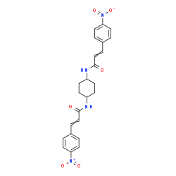 ChemSpider 2D Image | N,N'-1,4-Cyclohexanediylbis[3-(4-nitrophenyl)acrylamide] | C24H24N4O6