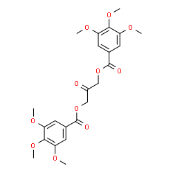 ChemSpider 2D Image | 2-Oxo-1,3-propanediyl bis(3,4,5-trimethoxybenzoate) | C23H26O11