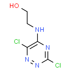 ChemSpider 2D Image | 2-[(3,6-Dichloro-1,2,4-triazin-5-yl)amino]ethanol | C5H6Cl2N4O
