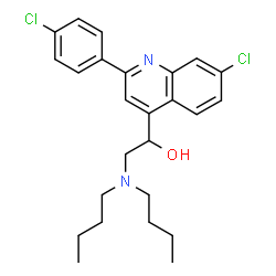 ChemSpider 2D Image | 1-[7-Chloro-2-(4-chlorophenyl)-4-quinolinyl]-2-(dibutylamino)ethanol | C25H30Cl2N2O