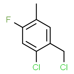 ChemSpider 2D Image | 1-Chloro-2-(chloromethyl)-5-fluoro-4-methylbenzene | C8H7Cl2F