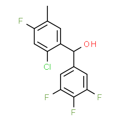 ChemSpider 2D Image | (2-Chloro-4-fluoro-5-methylphenyl)(3,4,5-trifluorophenyl)methanol | C14H9ClF4O