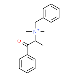 ChemSpider 2D Image | N-Benzyl-N,N-dimethyl-1-oxo-1-phenyl-2-propanaminium | C18H22NO