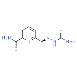 ChemSpider 2D Image | 6-[(Carbamothioylhydrazono)methyl]-2-pyridinecarbothioamide | C8H9N5S2