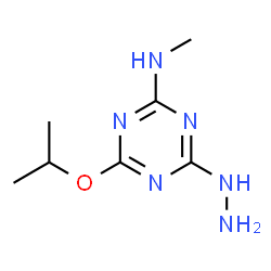 ChemSpider 2D Image | 4-Hydrazino-6-isopropoxy-N-methyl-1,3,5-triazin-2-amine | C7H14N6O