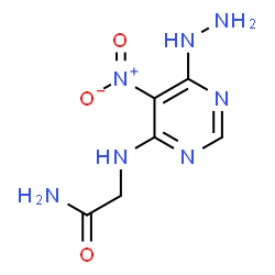 ChemSpider 2D Image | N~2~-(6-Hydrazino-5-nitro-4-pyrimidinyl)glycinamide | C6H9N7O3