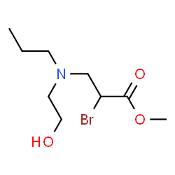 ChemSpider 2D Image | Methyl 2-bromo-3-[(2-hydroxyethyl)(propyl)amino]propanoate | C9H18BrNO3