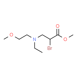 ChemSpider 2D Image | Methyl 2-bromo-3-[ethyl(2-methoxyethyl)amino]propanoate | C9H18BrNO3