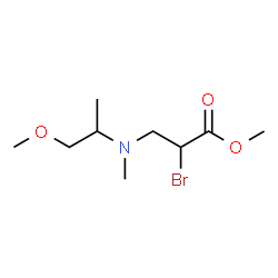 ChemSpider 2D Image | Methyl 2-bromo-3-[(1-methoxy-2-propanyl)(methyl)amino]propanoate | C9H18BrNO3