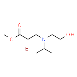 ChemSpider 2D Image | Methyl 2-bromo-3-[(2-hydroxyethyl)(isopropyl)amino]propanoate | C9H18BrNO3