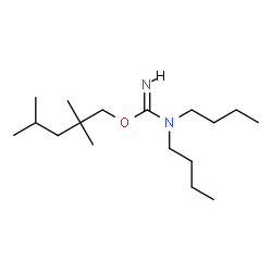 ChemSpider 2D Image | 2,2,4-Trimethylpentyl N,N-dibutylcarbamimidate | C17H36N2O