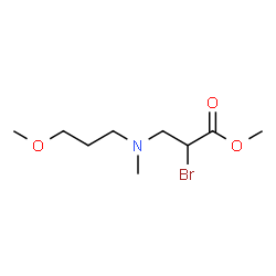 ChemSpider 2D Image | Methyl 2-bromo-3-[(3-methoxypropyl)(methyl)amino]propanoate | C9H18BrNO3