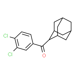 ChemSpider 2D Image | Adamantan-2-yl(3,4-dichlorophenyl)methanone | C17H18Cl2O
