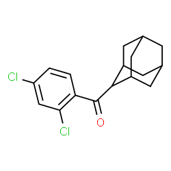 ChemSpider 2D Image | Adamantan-2-yl(2,4-dichlorophenyl)methanone | C17H18Cl2O