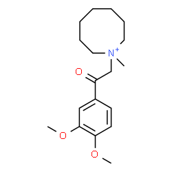 ChemSpider 2D Image | 1-[2-(3,4-Dimethoxyphenyl)-2-oxoethyl]-1-methylazocanium | C18H28NO3