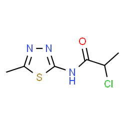 ChemSpider 2D Image | 2-Chloro-N-(5-methyl-1,3,4-thiadiazol-2-yl)propanamide | C6H8ClN3OS