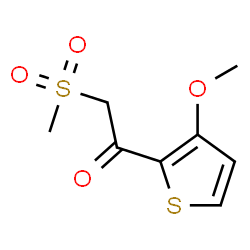 ChemSpider 2D Image | 1-(3-Methoxy-2-thienyl)-2-(methylsulfonyl)ethanone | C8H10O4S2