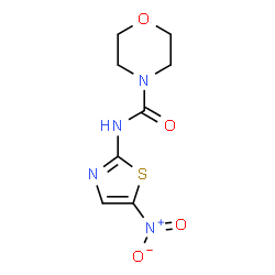 ChemSpider 2D Image | N-(5-Nitro-1,3-thiazol-2-yl)-4-morpholinecarboxamide | C8H10N4O4S