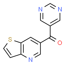 ChemSpider 2D Image | 5-Pyrimidinyl(thieno[3,2-b]pyridin-6-yl)methanone | C12H7N3OS