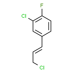 ChemSpider 2D Image | 2-Chloro-4-[(1E)-3-chloro-1-propen-1-yl]-1-fluorobenzene | C9H7Cl2F