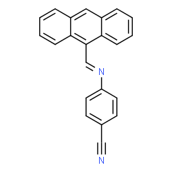 ChemSpider 2D Image | 4-[(E)-(9-Anthrylmethylene)amino]benzonitrile | C22H14N2