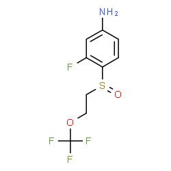 ChemSpider 2D Image | 3-Fluoro-4-{[2-(trifluoromethoxy)ethyl]sulfinyl}aniline | C9H9F4NO2S