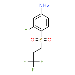ChemSpider 2D Image | 3-Fluoro-4-[(3,3,3-trifluoropropyl)sulfonyl]aniline | C9H9F4NO2S