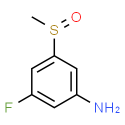 ChemSpider 2D Image | 3-Fluoro-5-(methylsulfinyl)aniline | C7H8FNOS