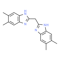 ChemSpider 2D Image | 2,2'-Methylenebis(5,6-dimethyl-1H-benzimidazole) | C19H20N4