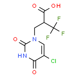ChemSpider 2D Image | 2-[(5-Chloro-2,4-dioxo-3,4-dihydro-1(2H)-pyrimidinyl)methyl]-3,3,3-trifluoropropanoic acid | C8H6ClF3N2O4