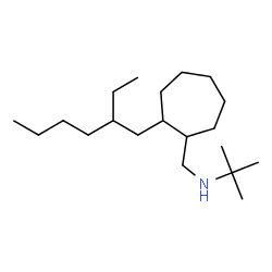ChemSpider 2D Image | N-{[2-(2-Ethylhexyl)cycloheptyl]methyl}-2-methyl-2-propanamine | C20H41N